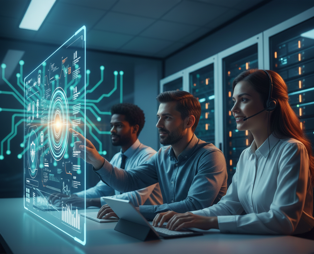 Zespół pracujący z systemem Plus Workflow